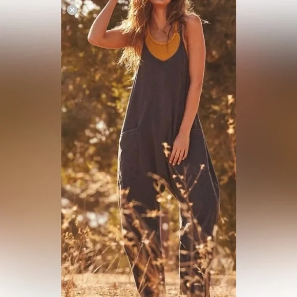 FREE PEOPLE ONESIE HOT SHOT in Washed Black NWOT sz S, M, L, XL - Picture 3 of 11